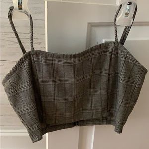 cropped plaid tank